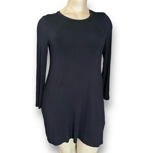 DAILY RITUAL Navy Blue Supersoft Long Sleeve Scoop Neck Stretch Lounge Dress XL